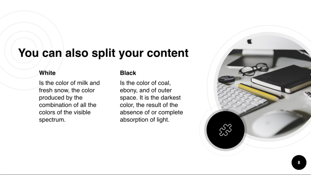 This presentation template from Slides Carnival works well with Prezi's PowerPoint Converter.