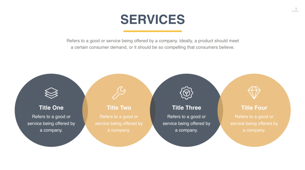 Use icons in your presentation to make it clearer and easier to understand.